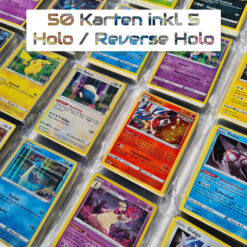 50 Pokemon Karten - inklusive 5 Holo Karten