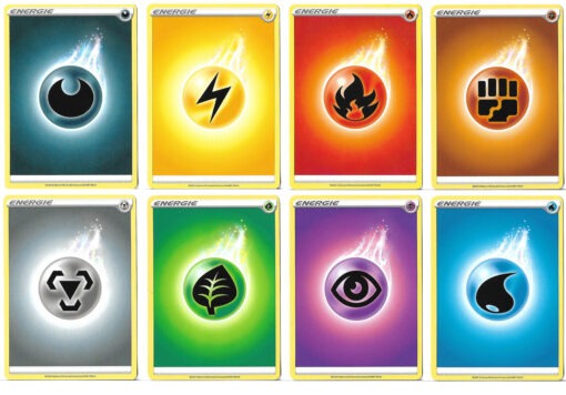 100 unsortierte Energiekarten - Deutsch