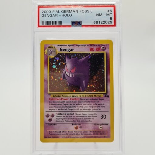 PSA 8 Gengar Holo Swirl - 5/62