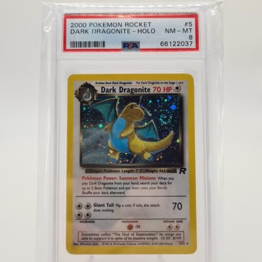 PSA 8 Dark Dragonite Swirl - 5/82