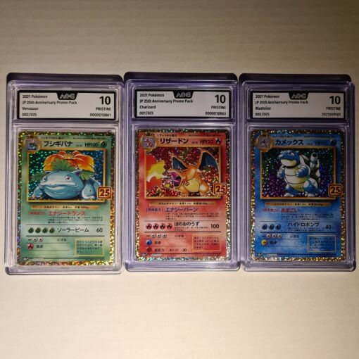 Glurak & Bisaflor & Turtok AOG 10 Set - 25TH ANNIVERSARY EDITION